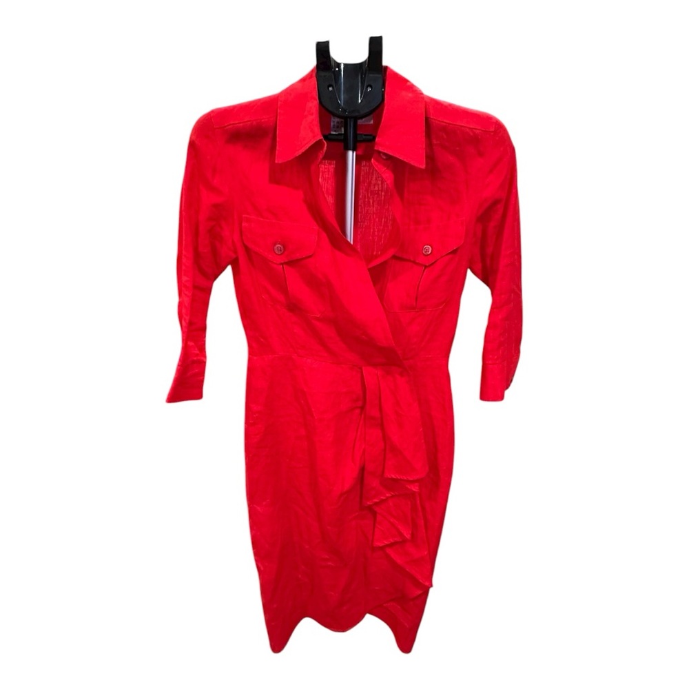 MaxMara Vibrant Red Long Sleeve Dress